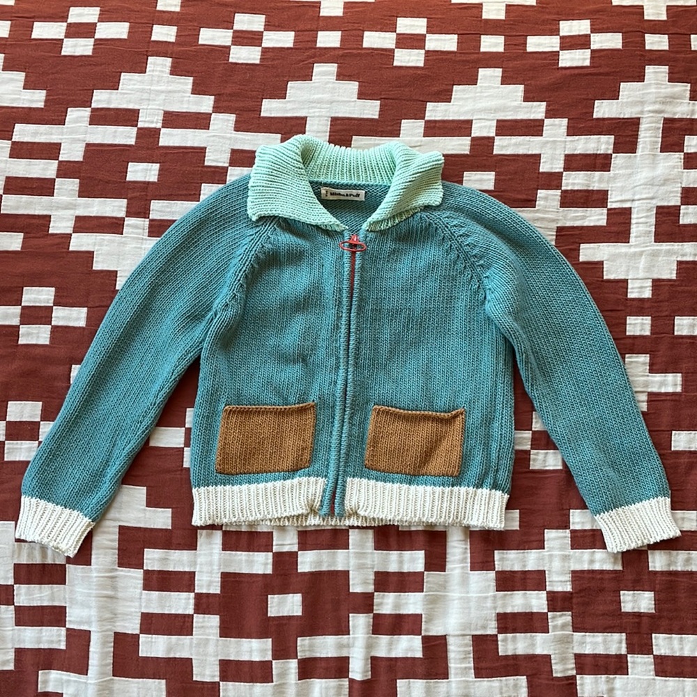 Misha & Puff Cotton Color Block Cardigan